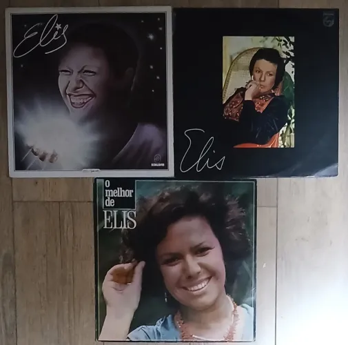 3 Discos de Vinil Elis Regina - Luz das Estrelas, O Melhor de Elis e Elis (Excelentes)