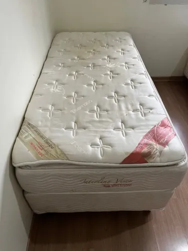 Cama Box Solteiro Orthocrin com Colchão, Modelo Interline Visco