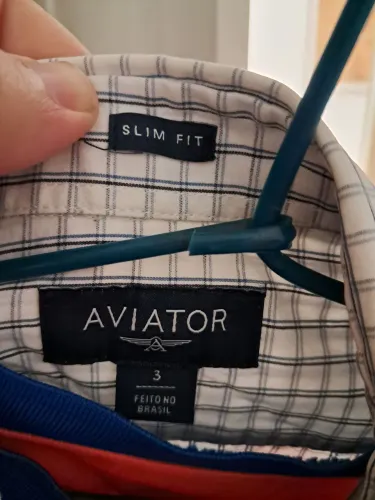 camisa aviator slim fit tamanho 3