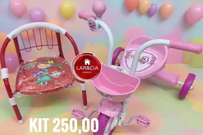 Kit triciclo+ cadeirinha infantil. Entrega gratis para maioria dos bairros