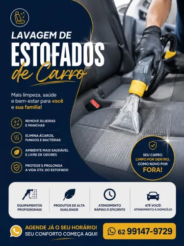 Lavagem de estofados automotivos 