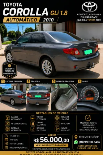 Toyota Corolla GLI 1.8 Flex 16V Aut. 2010