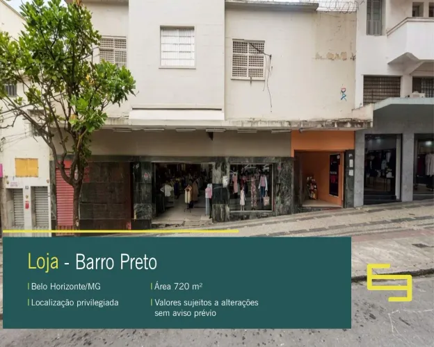 Loja para locação no Barro Preto em BH