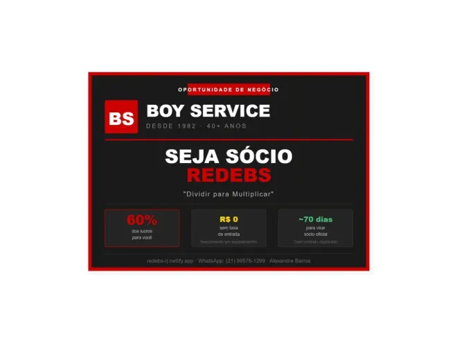 Sócio Parceiro de Entrega ? Boy Service (40 anos) ? Sem Taxa de Entrada ? RJ