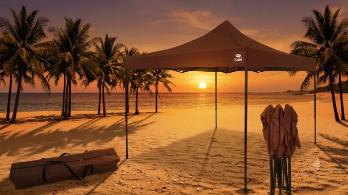Gazebo Articulado Bel 3x3m - Cor Chocolate (Marrom) ? com sacola transporte