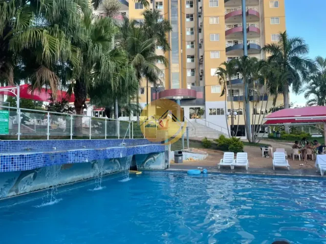 Apartamento 2 quartos, mobiliado, com completo parque aquático - Caldas Novas