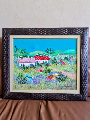 Quadro óleo sobre tela NAIF de Beth Queiroz