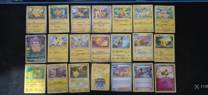 Coleção cartas pokemon Pikachu