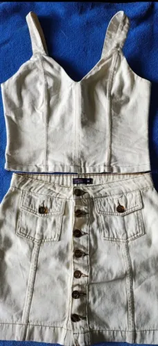 Conjunto saia e crooped