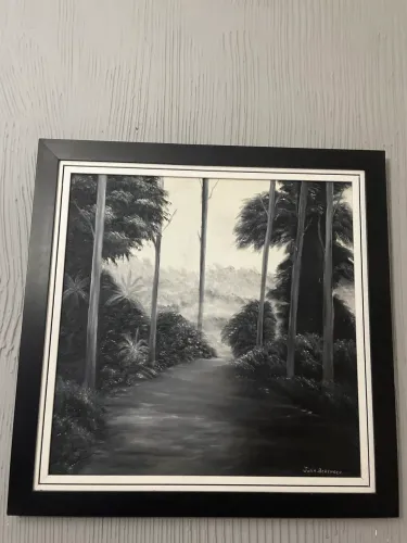 Quadro mata nativa à noite