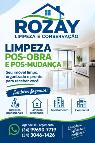 Limpeza pós obra/pós mudança