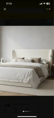 Cabeceira Estofada Brisas King 195cm Design Orgânico Boucle