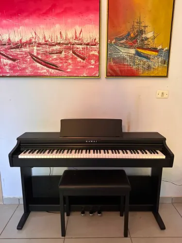 Piano Digital Kawai KDP75B (Preto) + Banqueta - Estado de Novo!
