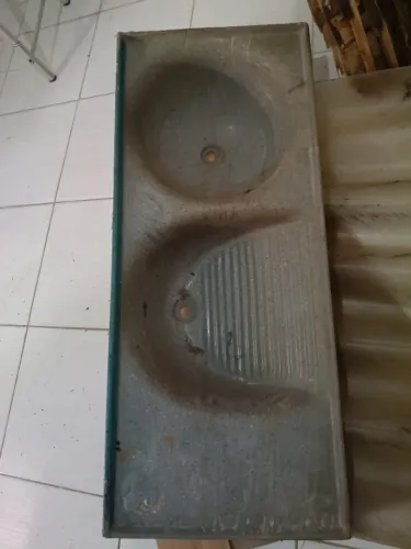 Tanque duplo de mármore sintético 