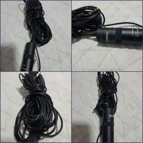 Microfone Boya By-m1 3,5mm P2 Cabo 6 Metros Cameras Celular