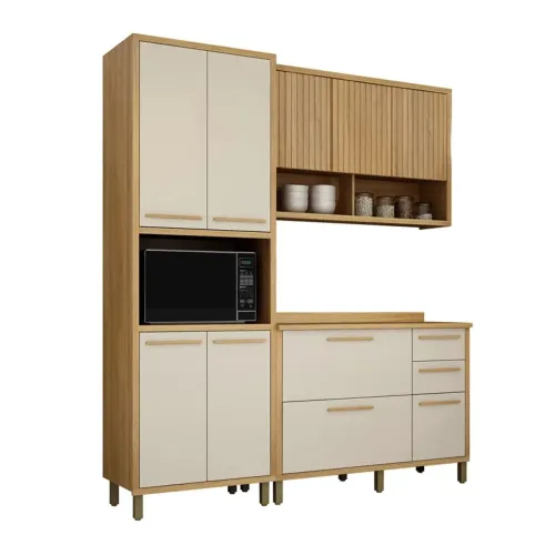 Paneleiro 0,73m+Balcão 1,20m+Aéreo 1,20m MDF/MDP rf3 S
