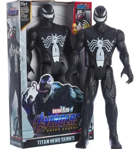 figura de acción venom 30 cm con luz articulado spider man vingadores zy-023