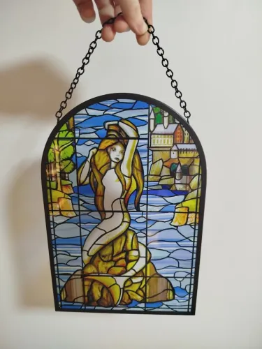 Vitral mulher coreana Harry Potter