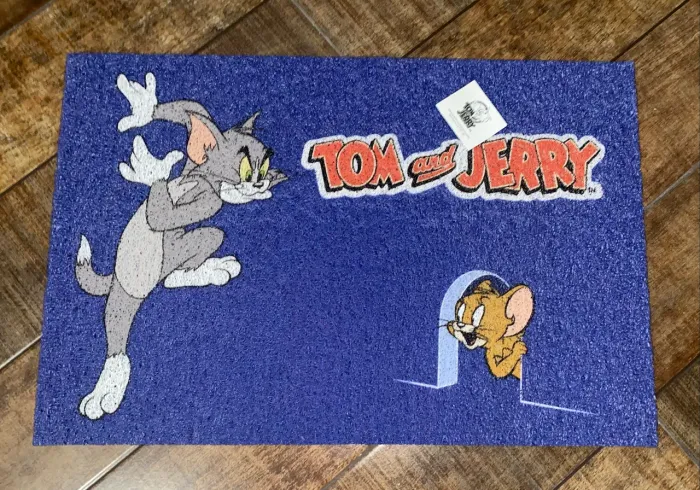 Capacho Tom & Jerry / Tapete de Entrada temático emborrachado - Oficial Hanna-Barbera
