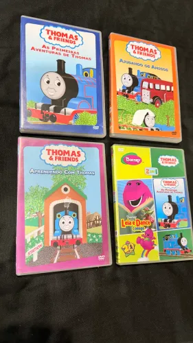 Kit 4 Dvds Thomás e seus amigos (extra Barney) - Desenho Infantil (Usado)