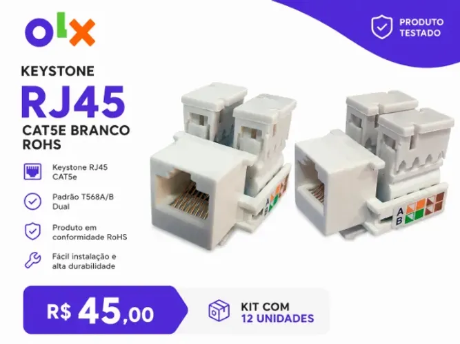 KEYSTONE RJ45 CAT5E BRANCO ROHS