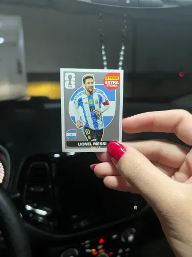 Figurinha Messi prata 