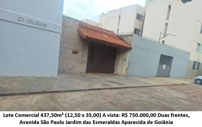 Leia a descrição: Lote Comercial 437,50m² (Duas Frentes, Avenida São Paulo) Jardim das Esm
