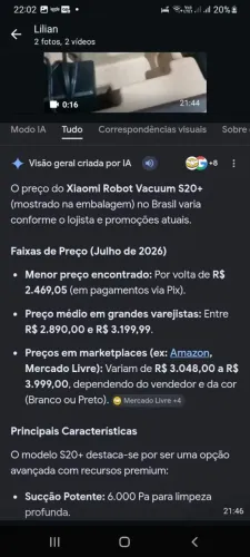 Robo aspirador xiaomi da wap com som