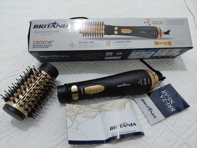 Escova de cabelo rotativa Britânia