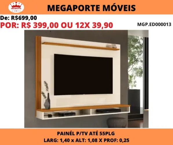 PAINEL DE TV ATÉ 55 POLEGADAS 