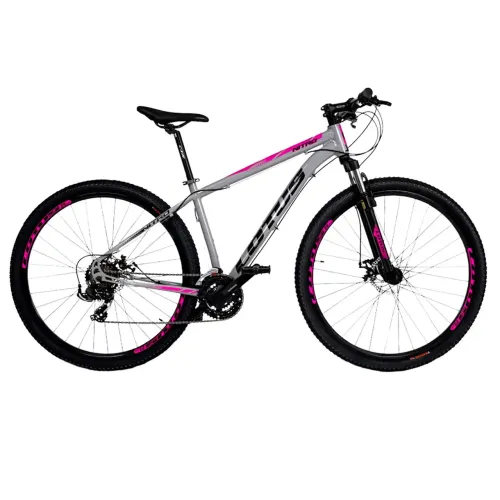 Bicicleta Seminova (rosa com cinza)