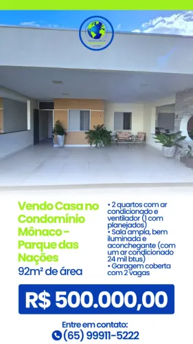 Vendo Casa no Condomínio Mônaco - Parque das Nações