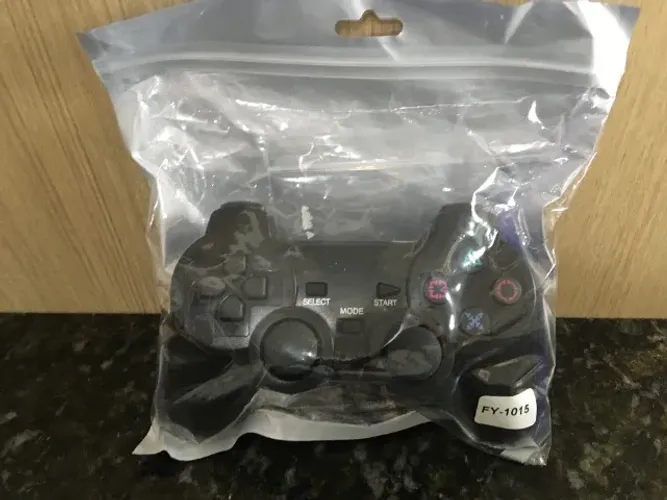 Controle sem Fio Compatível com PS1 E PS2 Preto - NOVO