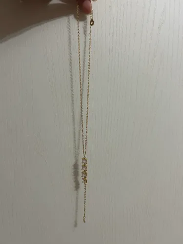 Colar Dourado Longo com Pedras - Morana