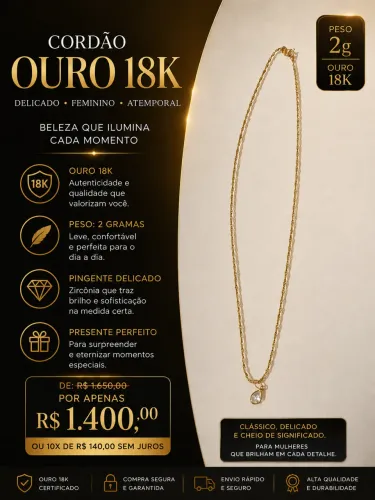 Ouro 18k 2 gramas