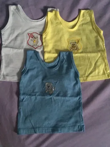 Kit 3 Camisetas Regata Bebê