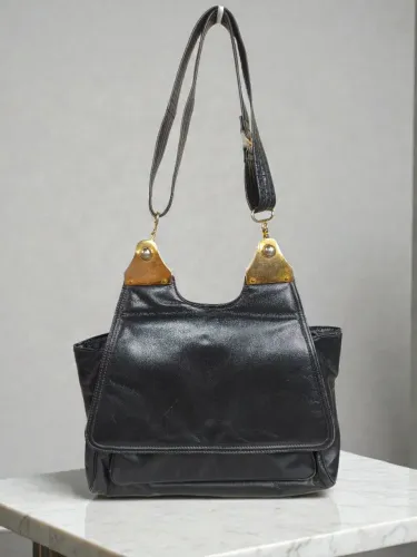 Bolsa em couro legítimo made in Argentina vintage