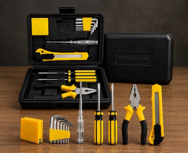Kit Jogo De Ferramentas Com Maleta 12 Peças Titanium