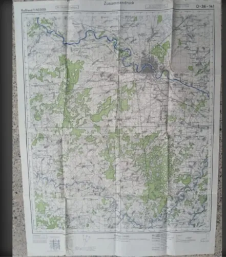Mapa militar alemão da Segunda Guerra Mundial