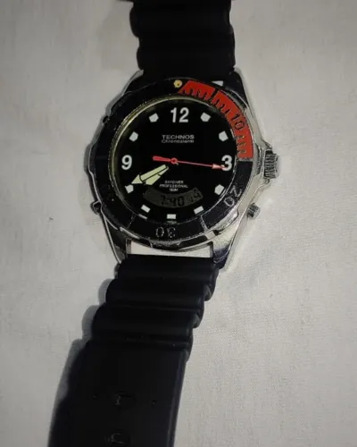 Relógio Technos Skydiver Coke Raro Anos 90 Clássico