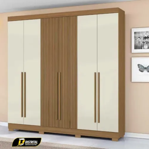 Guarda Roupa 0230 Casal 6 Portas 2 Gavetas Pronta Entrega <br> Pronta entrega 