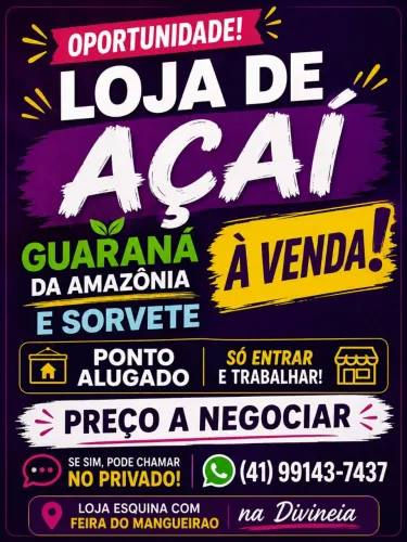 Passo loja rua esquina com feira do mangueirao