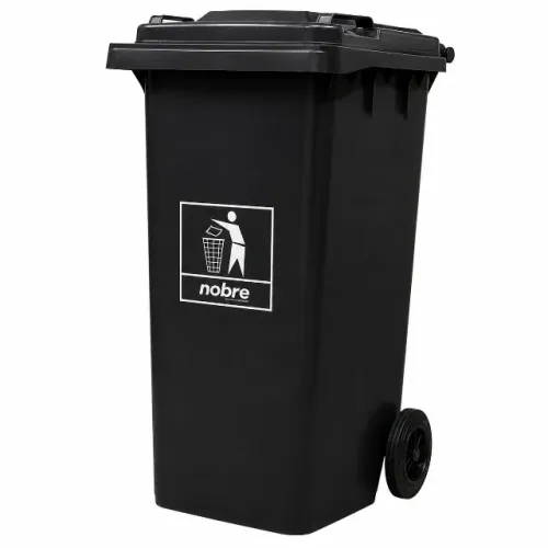 Lixeira Coletora Plástica 120 Litros com Rodas - Nobre