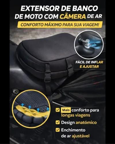 Extensor de banco de moto col câmara de ar