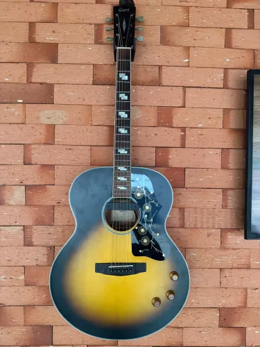 Violão CORT SJ retro customizado