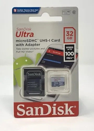 Cartão de Memória 32GB SanDisk Ultra Original + Adaptador