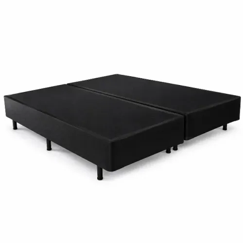 Box Casal Bipartido Preto Moderno 1,38 x 1,88