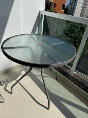 Mesa de vidro redonda 80 cm