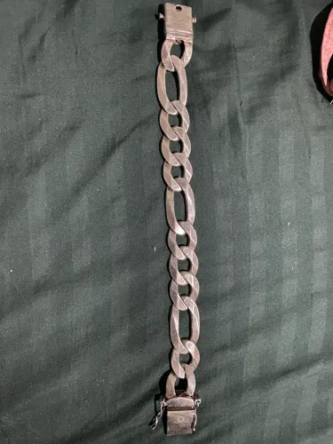 Pulseira de prata 3x1 grossa 