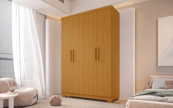 Guarda Roupa 100% MDF Lana 4 Portas (Novo)
